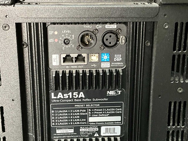 Next-proaudio las15a actieve subwoofer - afbeelding 7 van  9