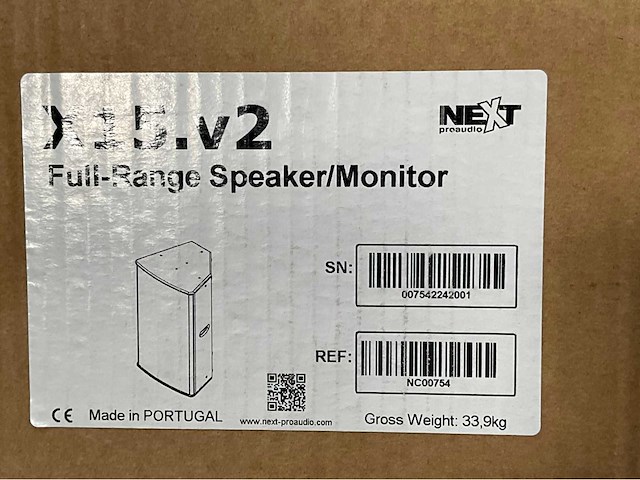 Next-proaudio x15.v2 passive full range luidspreker - afbeelding 4 van  4