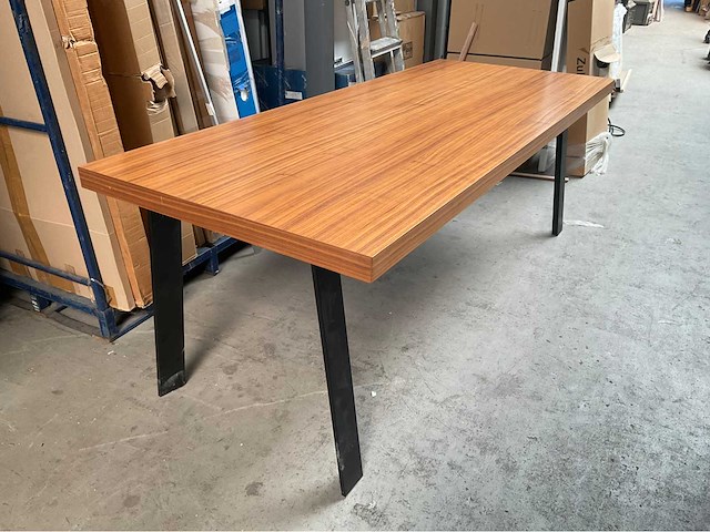 Next125 design eetkamertafel met stalen poten/frame 220x90cm - afbeelding 6 van  8
