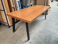 Next125 design eetkamertafel met stalen poten/frame 220x90cm - afbeelding 6 van  8