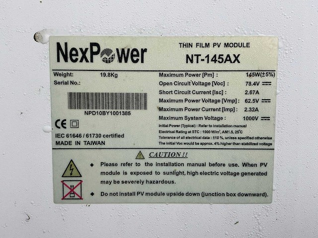 Nextpower nt-145ax zonnepaneel set (16x) - afbeelding 4 van  6