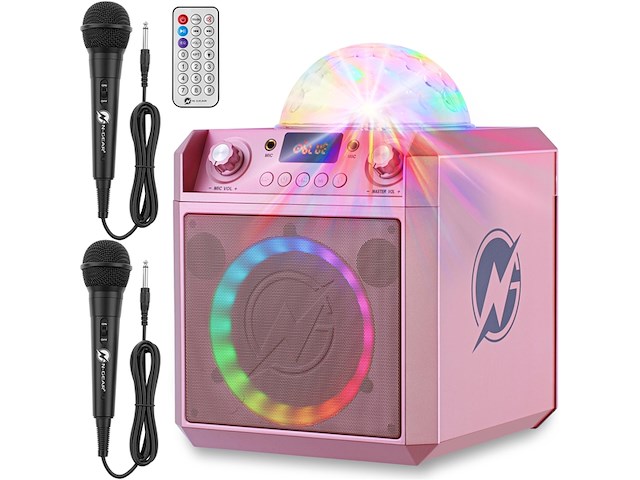 Ngear block party 602 karaokemachine en muziekbox voor kinderen, 100 watt - afbeelding 1 van  5
