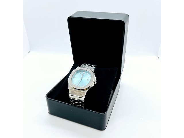 Nh35 herenhorloge - automatisch met tiffany blauwe wijzerplaat - afbeelding 3 van  8