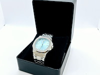 Nh35 herenhorloge - automatisch met tiffany blauwe wijzerplaat - afbeelding 3 van  8