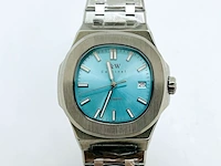 Nh35 herenhorloge - automatisch met tiffany blauwe wijzerplaat - afbeelding 2 van  8