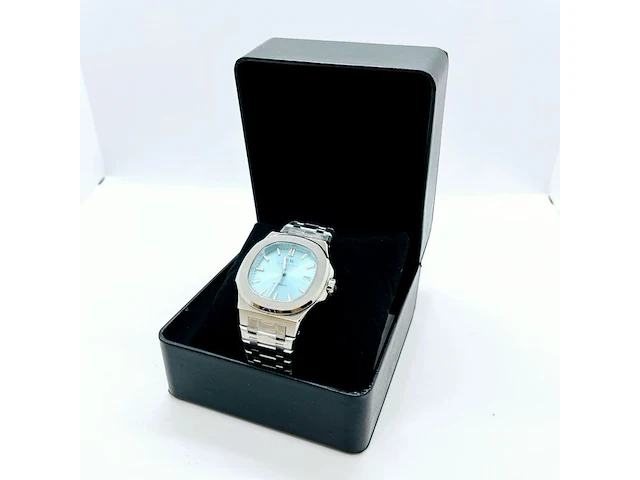 Nh35 herenhorloge - automatisch met tiffany blauwe wijzerplaat - afbeelding 3 van  8