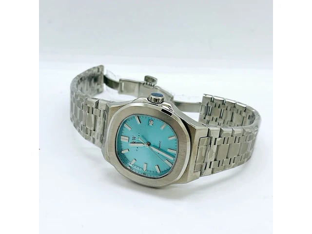 Nh35 herenhorloge - automatisch met tiffany blauwe wijzerplaat - afbeelding 4 van  8