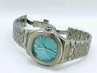 Nh35 herenhorloge - automatisch met tiffany blauwe wijzerplaat - afbeelding 4 van  8