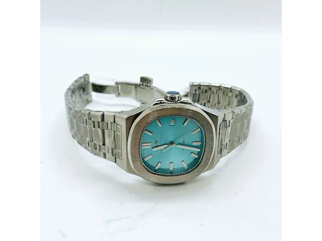 Nh35 herenhorloge - automatisch met tiffany blauwe wijzerplaat - afbeelding 5 van  8