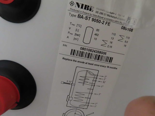 Nibe - ba-st 9050-2 fe - spiraalboiler - afbeelding 7 van  7