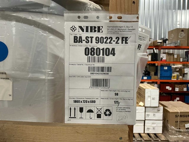 Nibe ba-st 9022-2 fe warmtepompboiler - afbeelding 7 van  9
