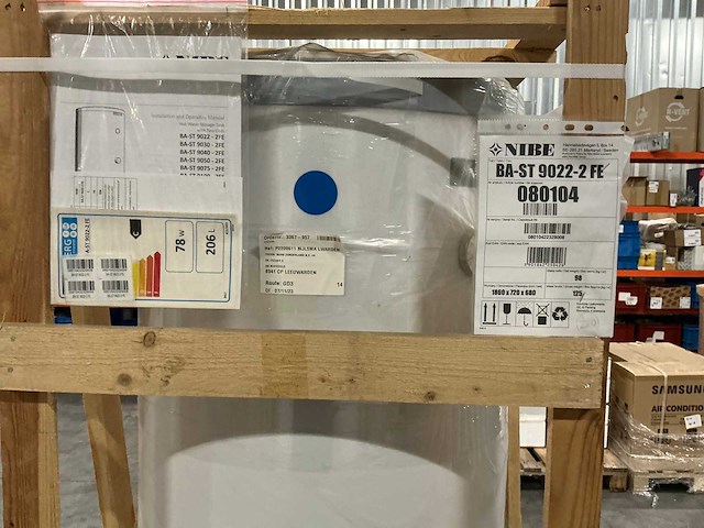 Nibe ba-st 9022-2 fe warmtepompboiler - afbeelding 8 van  9