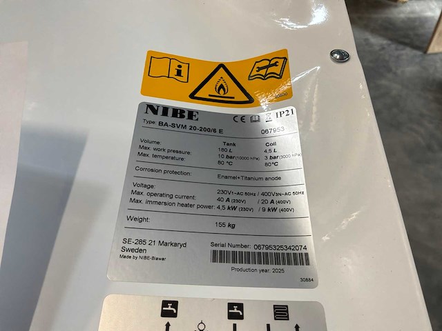 Nibe ba-svm 20-200 warmtepomp binnenunit - afbeelding 4 van  12