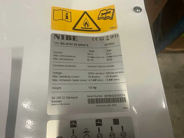 Nibe ba-svm 20-200 warmtepompboiler - afbeelding 5 van  12