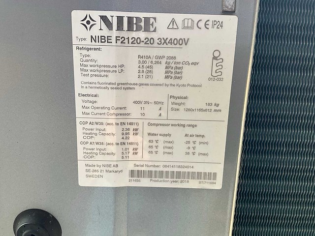 Nibe f2120-20 lucht/water warmtepomp - afbeelding 4 van  6