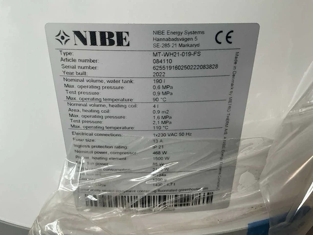 Nibe mt-wh21-019fs warmtepompboiler - afbeelding 3 van  11