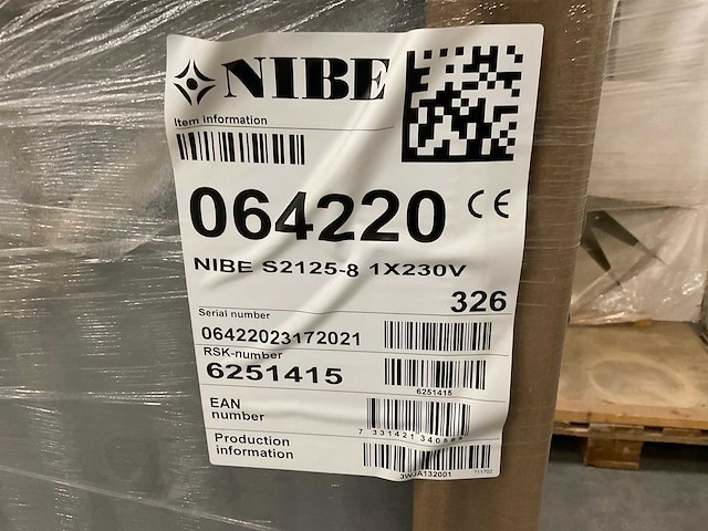 Nibe s2125-8 monoblock lucht/water warmtepomp - afbeelding 3 van  3