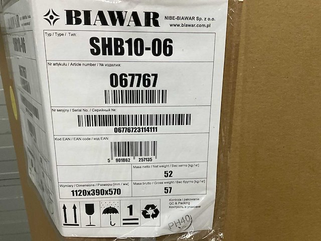 Nibe shb 10-6 hydrobox luchtwarmtepomp binnenunit - afbeelding 7 van  10