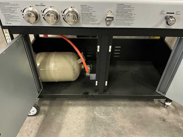 Nice cooker verrijdbare gas-houtskool bbq - afbeelding 2 van  7
