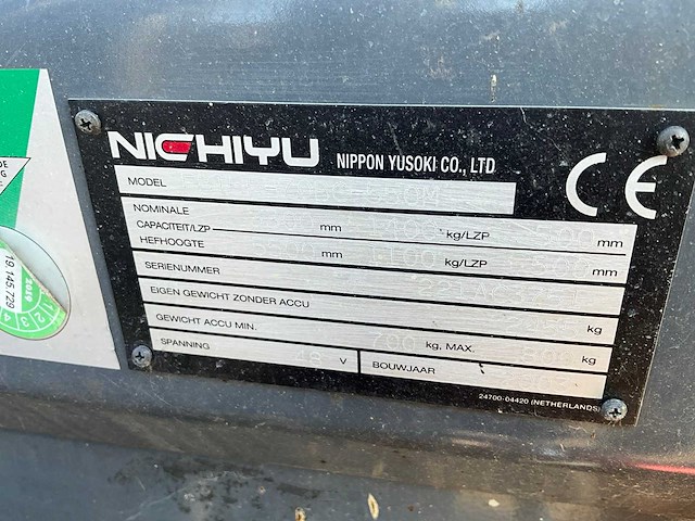 Nichiyu 15 heftrucks - afbeelding 6 van  6