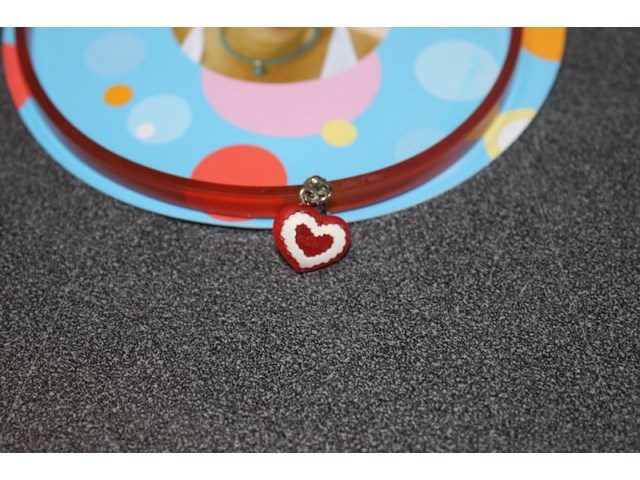 Nici ketting halsband met hartje mix van kleir geleverd 25 stuks - afbeelding 7 van  9
