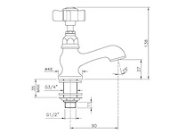 Nicolazzi half dome 1417-70 retro fonteinkraanset - afbeelding 7 van  7
