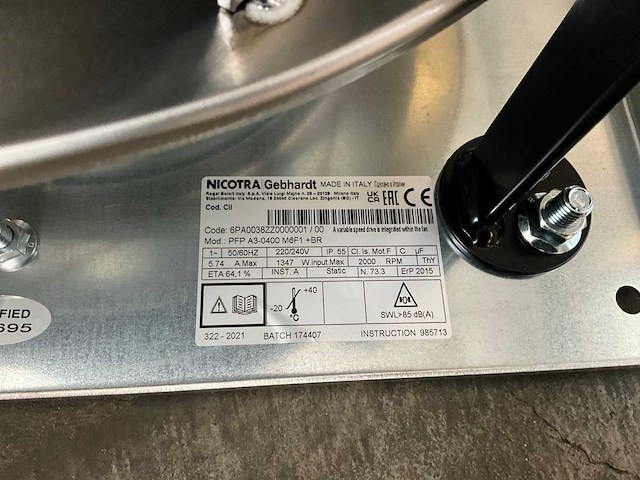 Nicotra gebhardt pfp a3-0400 rvs radiaalventilator (12x) - afbeelding 2 van  10