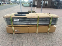 Nieuw: partij aluminium liggers antraciet (ral 7015) - 4 pallets (104-delig / ca. 400kg) - afbeelding 5 van  9