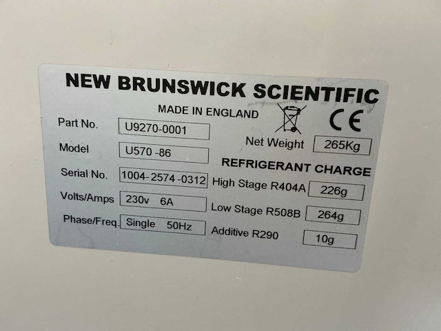 Nieuwe brunwck u570 premium laboratorium ultra low freezer - afbeelding 8 van  8