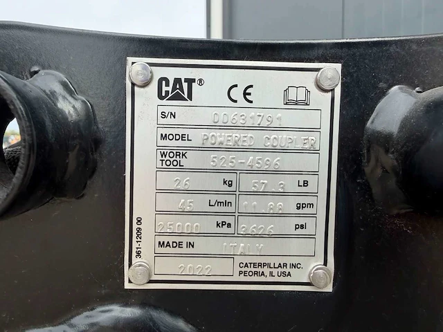 Nieuwe caterpillar 525-4596 hydraulische snelwissel cw05 – 2022 - afbeelding 9 van  9