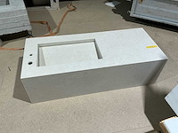 Nieuwe keramische wastafel 1200 x 500 mm met geïntegreerde wasbak - afbeelding 6 van  13