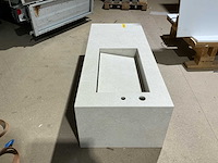 Nieuwe keramische wastafel 1200 x 500 mm met geïntegreerde wasbak - afbeelding 7 van  13