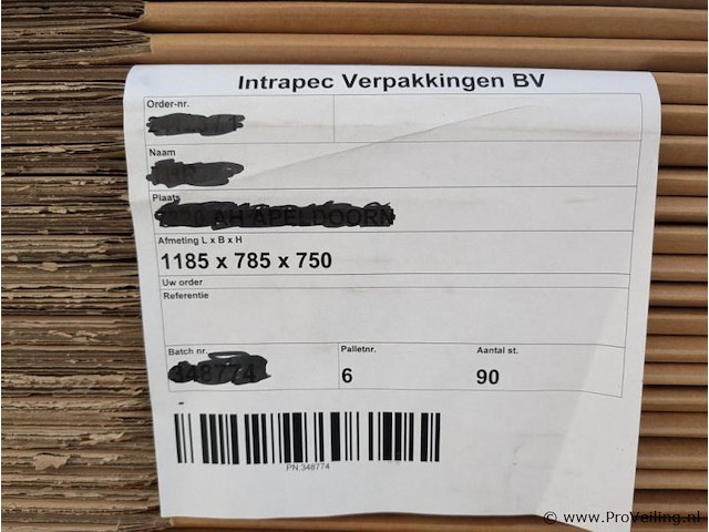 Nieuwe palletdozen - aantal 90 stuks - afbeelding 2 van  3