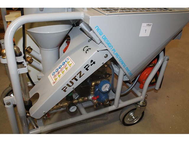 Nieuwe stukadoorsmachine putz p4 met pompmotor 5.5 kw, mengmotor 2.2 kw, capaciteit ca 25/45 l-min en trech... - afbeelding 3 van  9