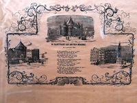 Nieuwjaarswens (nieuwjaarsprent) van de amsterdamse nachtwacht (ratelwacht) voor het jaar 1856, getiteld „de nachtwacht aan amstels burgerij, op 1 januari 1856“ - afbeelding 2 van  5