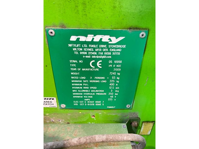 Nifty lift - 2009 - hr17 nde - hoogwerker - afbeelding 21 van  21