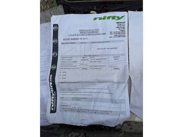 Niftylift - 2014 - 120 tet - aanhangwagen hoogwerker 12m - afbeelding 8 van  15