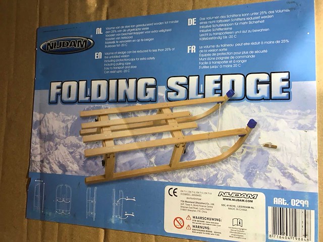 Nijdam houten slee en schaatshulp - afbeelding 2 van  3