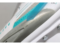 Nijdam ijshockeyschaats dames semisoftboot wit/antraciet/smaragd maat 40 - afbeelding 5 van  5