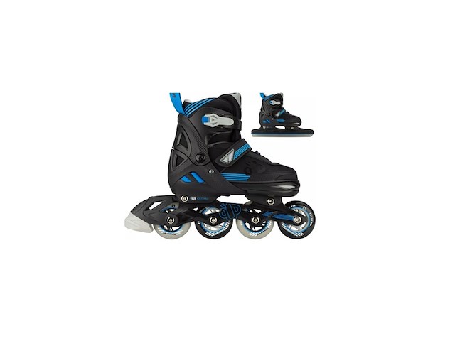 Nijdam inline skates combo blue maat 33-36 - afbeelding 2 van  2