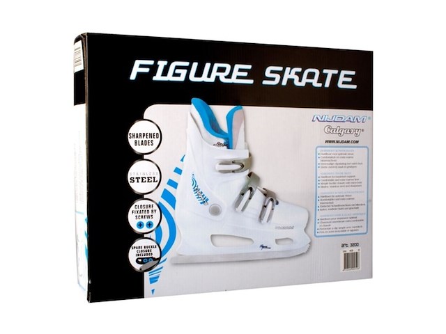 Nijdam kunstschaats hardboot wit/zilver/kobalt 41 - afbeelding 4 van  6