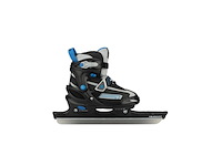 Nijdam noorenschaats semisoftboot scratch speeder verstelbaar zwart/zilvergrijs 29-32 - afbeelding 1 van  1