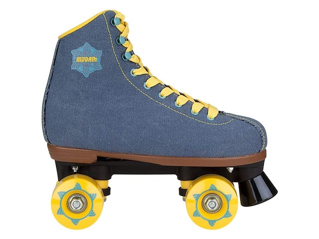Nijdam retro rolschaatsen denim rebel denim blauw/geel 40 - afbeelding 1 van  3