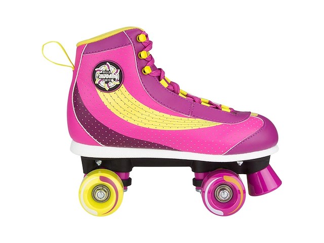 Nijdam rolschaatsen sugar babe- roze/paars/geel/wit 35 - afbeelding 1 van  3