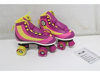 Nijdam rolschaatsen sugar babe- roze/paars/geel/wit 35 - afbeelding 2 van  3