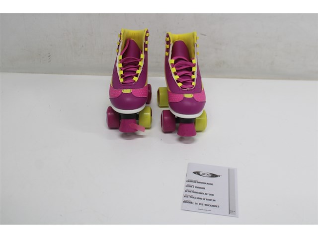 Nijdam rolschaatsen sugar babe- roze/paars/geel/wit 35 - afbeelding 2 van  3