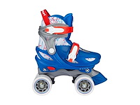 Nijdam rolschaatsen verstelbaar geo metricker blauw/rood/wit/zilvergrijs 25-28 - afbeelding 1 van  4