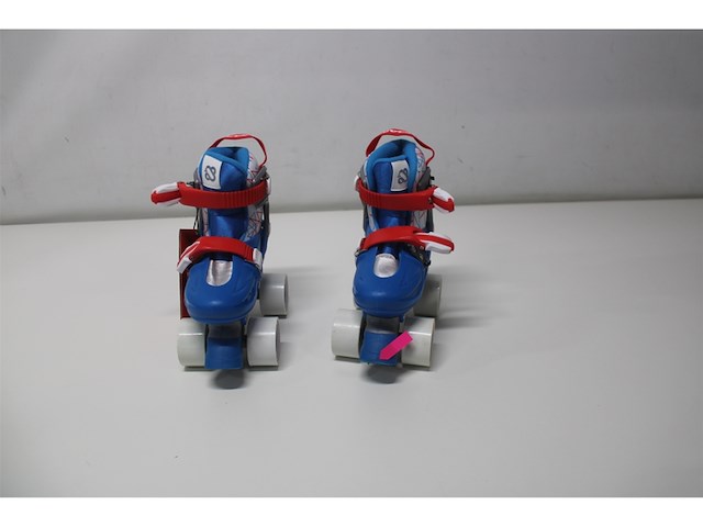 Nijdam rolschaatsen verstelbaar geo metricker blauw/rood/wit/zilvergrijs 25-28 - afbeelding 3 van  4