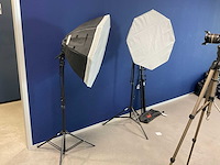 Nikon, falcon eyes d3200 fotocamera met lampen in softbox - afbeelding 1 van  1