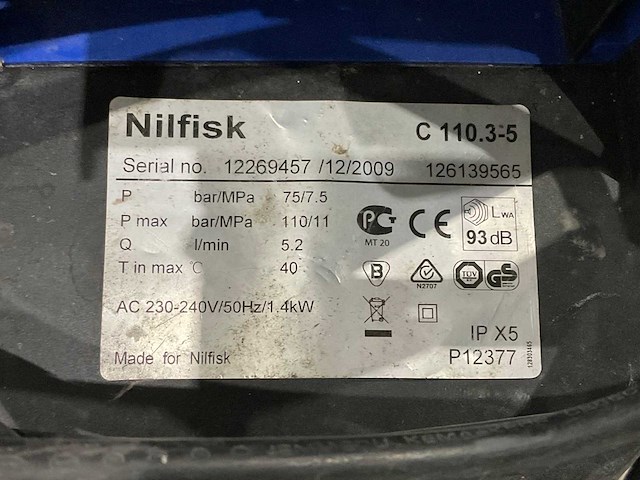 Nilfisk - alto e130.1 en c110.3 - hogedrukreiniger (2x) - afbeelding 6 van  7